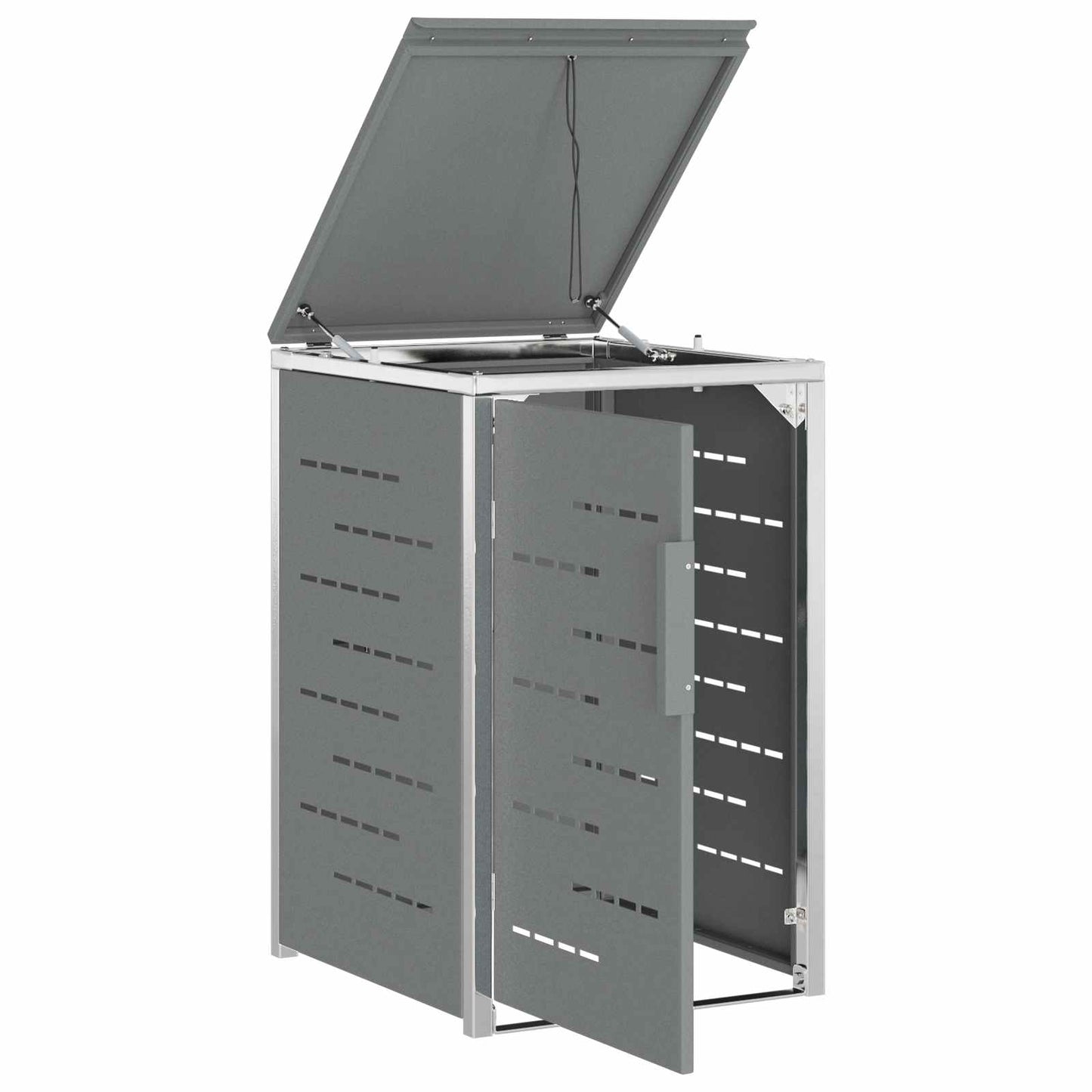 Wheelie Bin Storage Grey 77.5 x 69 x 112.5 cm Stainless Steel