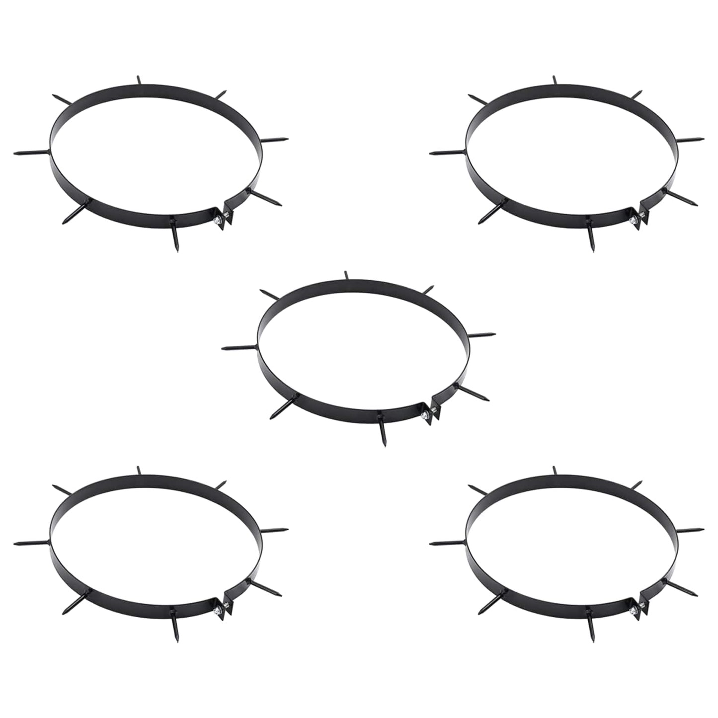 Lawn Aerator Clamp with Spikes 5 pcs Ø 30 cm Steel
