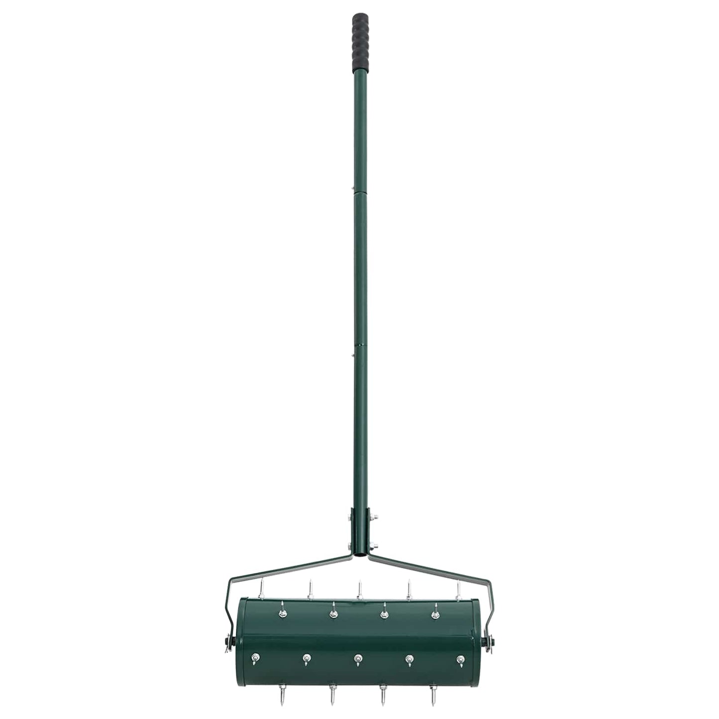 Lawn Roller Pull with Aerator Clamps Green 128 x 38 cm Steel