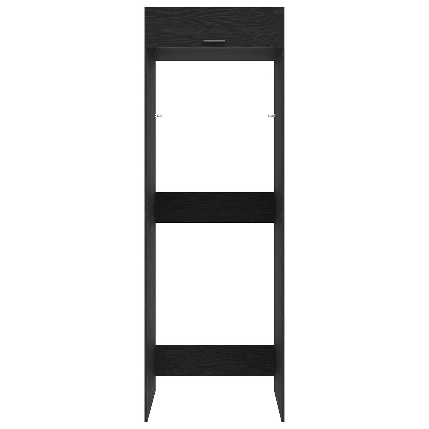 Wash Machine Cabinet with Storage Black Oak 67.5 x 68 x 200 cm