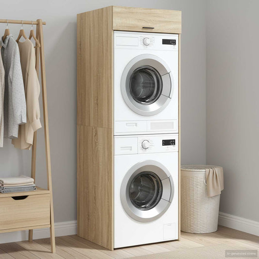 Wash Machine Cabinet Sonoma 67.5 x 68 x 200 cm Engineered wood