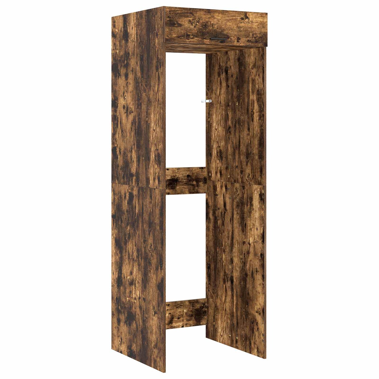 Wash Machine Cabinet with Storage Smoked Oak 67.5 x 68 x 200 cm