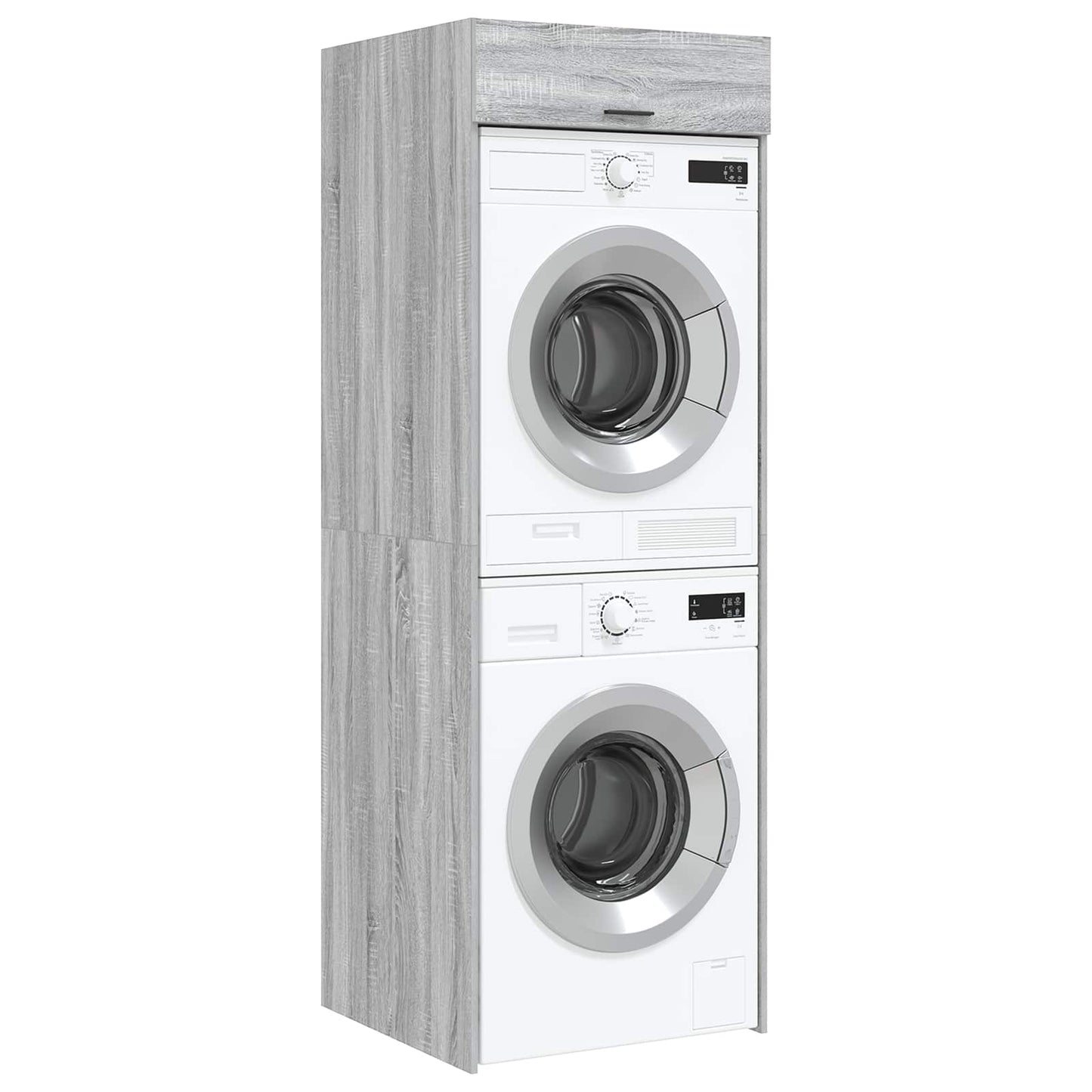 Wash Machine Cabinet with Door Grey Sonoma 67.5 x 68 x 200 cm