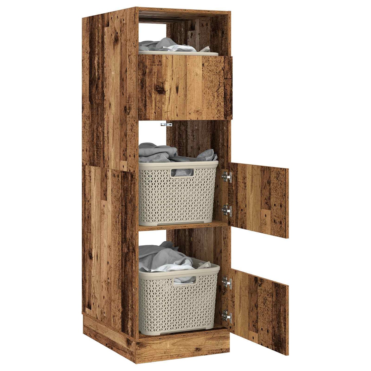 Laundry Cabinet with Storage with Door Old Wood Engineered wood