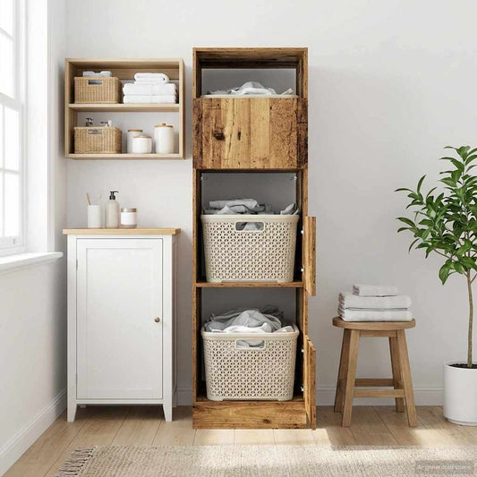 Laundry Cabinet Artisan Oak 50 x 68 x 162 cm Engineered wood