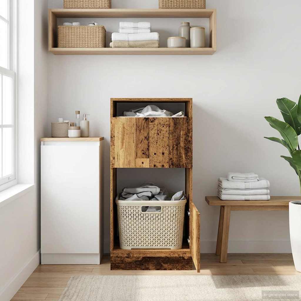 Laundry Cabinet Old Wood 50 x 68 x 102 cm Engineered wood