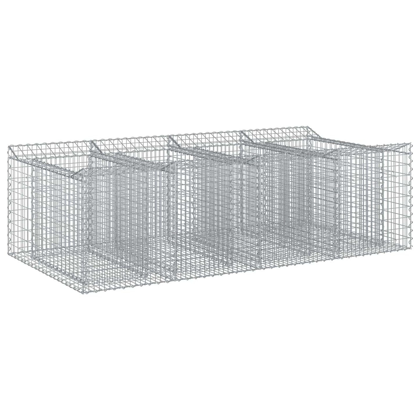 Gabion Raised Bed 2 pcs Silver