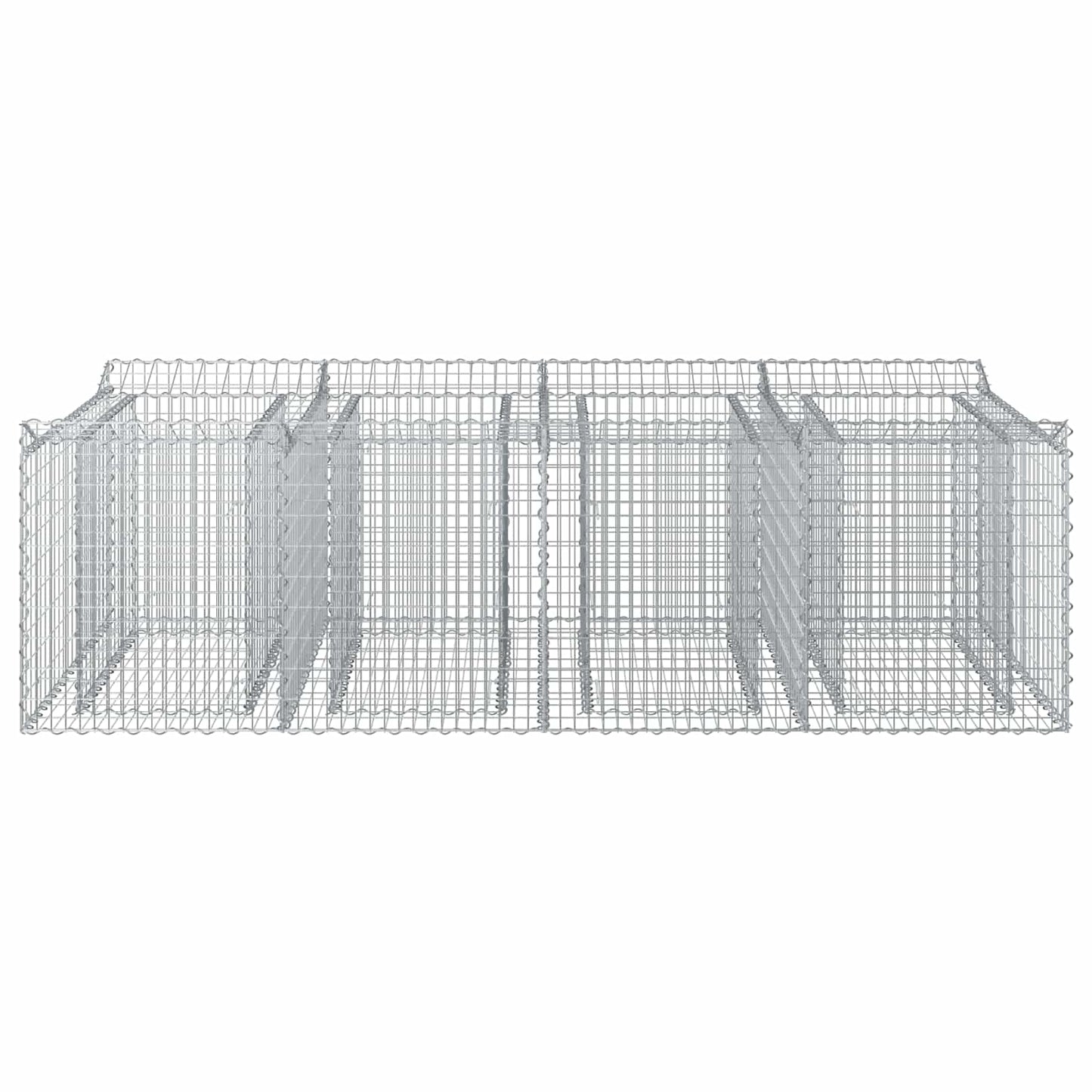 Gabion Raised Bed 2 pcs Silver