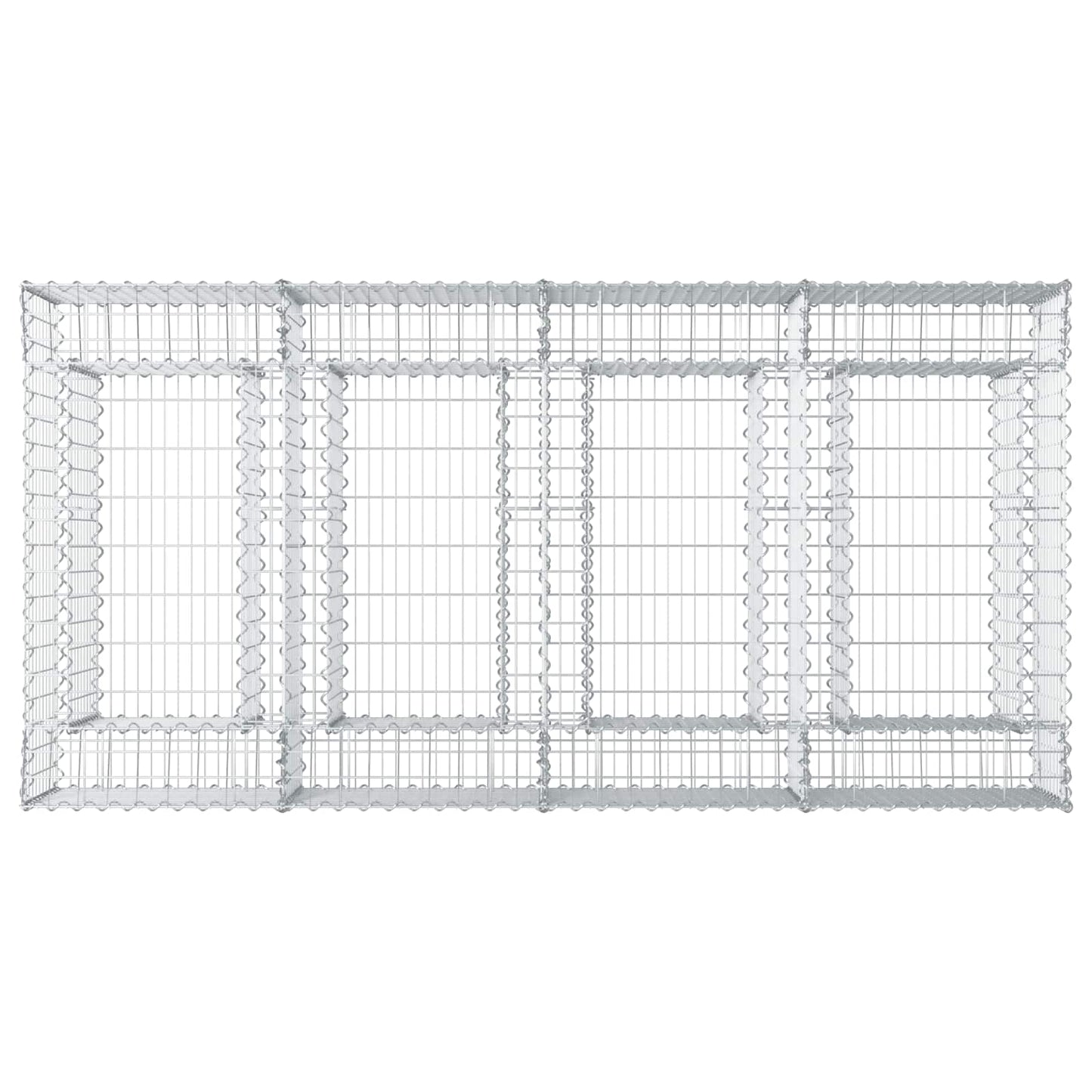 Gabion Raised Bed 2 pcs Silver