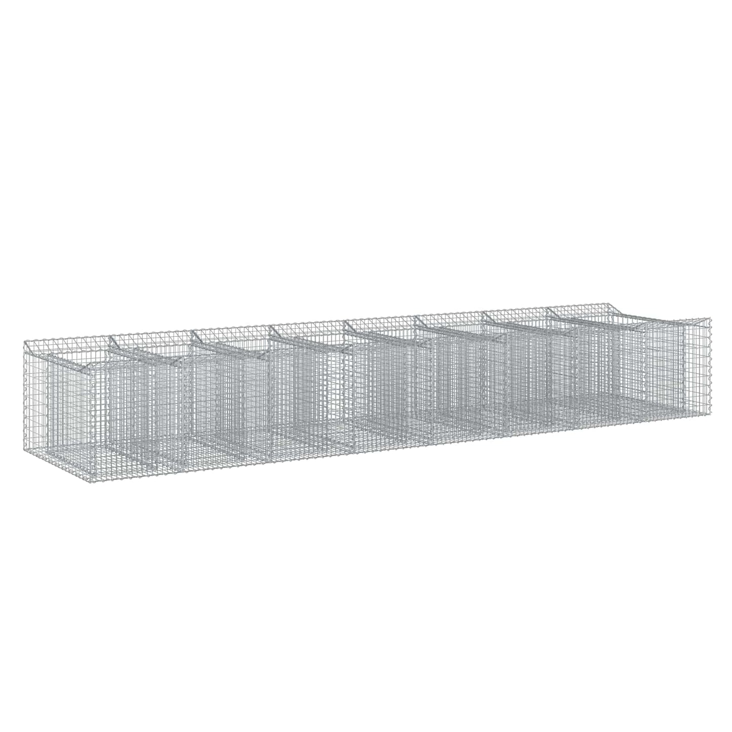 Gabion Raised Bed 3 pcs Silver
