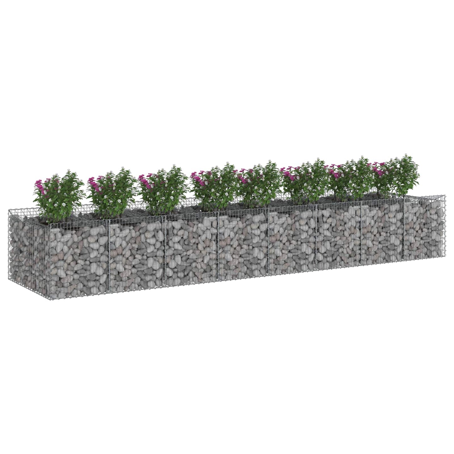 Gabion Raised Bed 3 pcs Silver