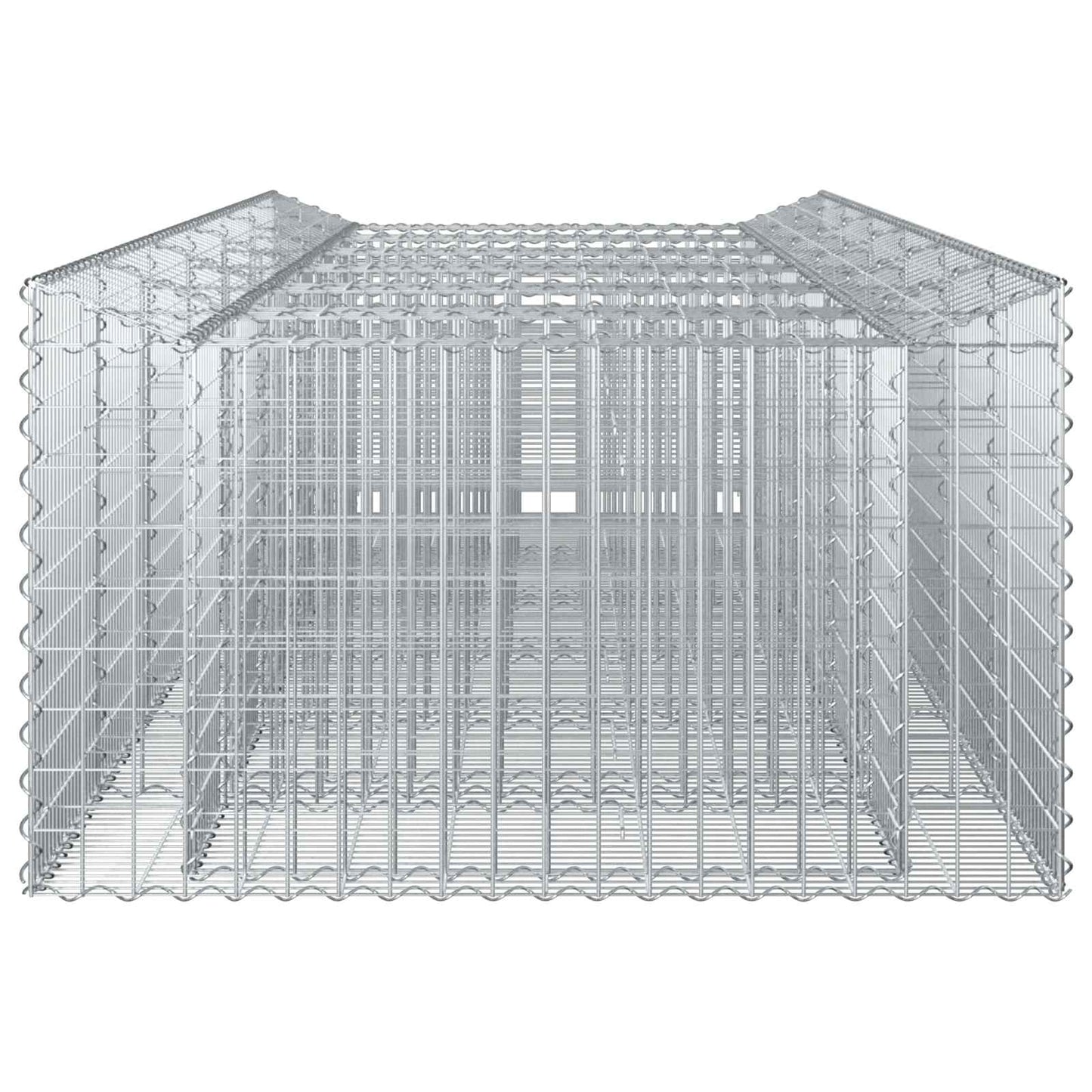 Gabion Raised Bed 3 pcs Silver