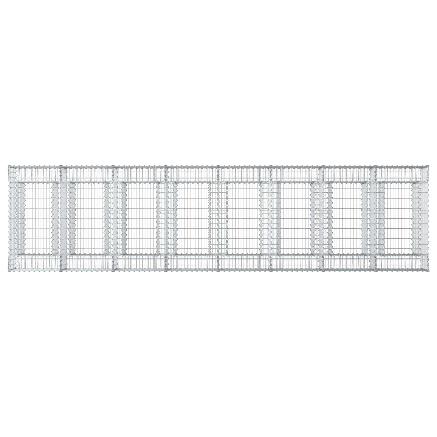 Gabion Raised Bed 3 pcs Silver
