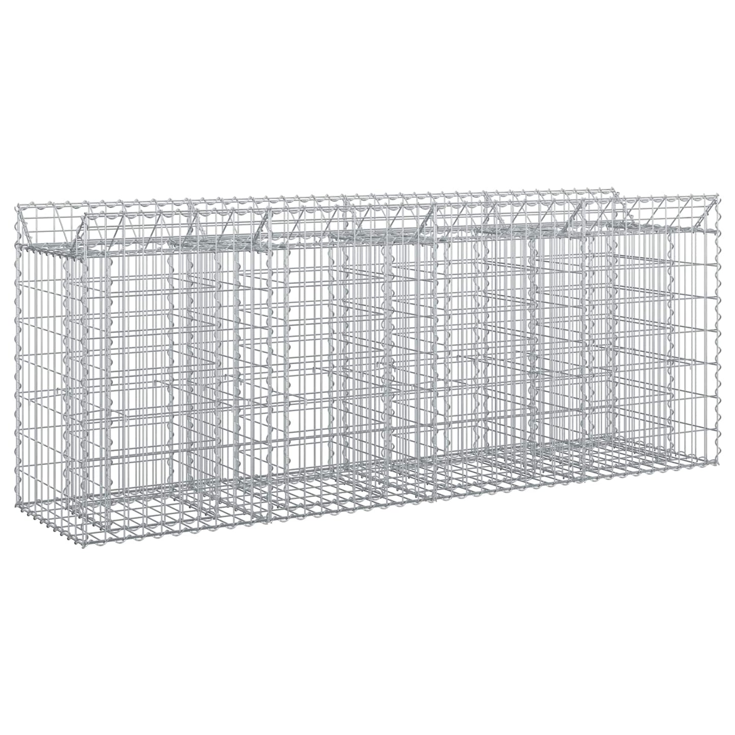 Gabion Raised Bed 2 pcs Silver