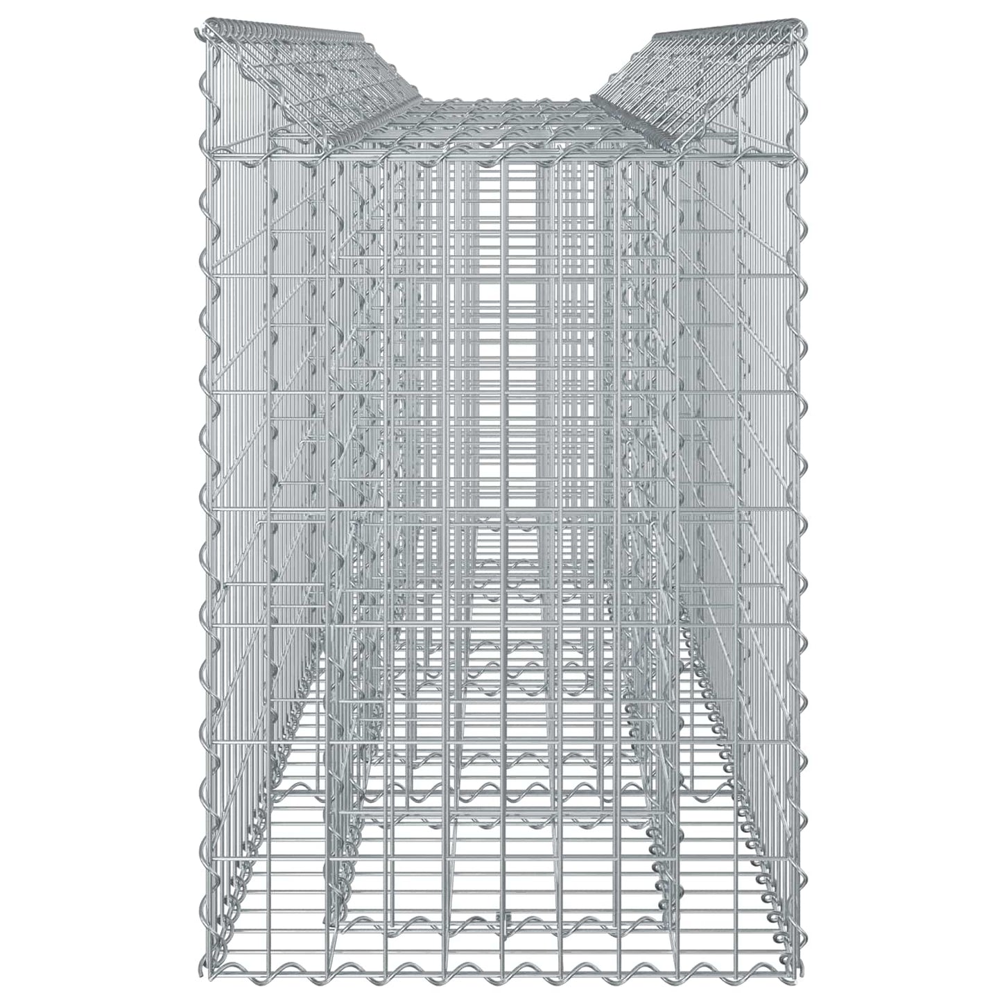 Gabion Raised Bed 2 pcs Silver