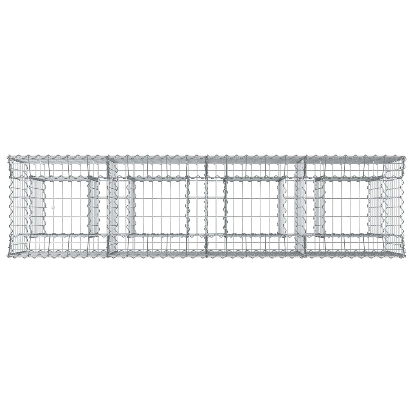 Gabion Raised Bed 2 pcs Silver