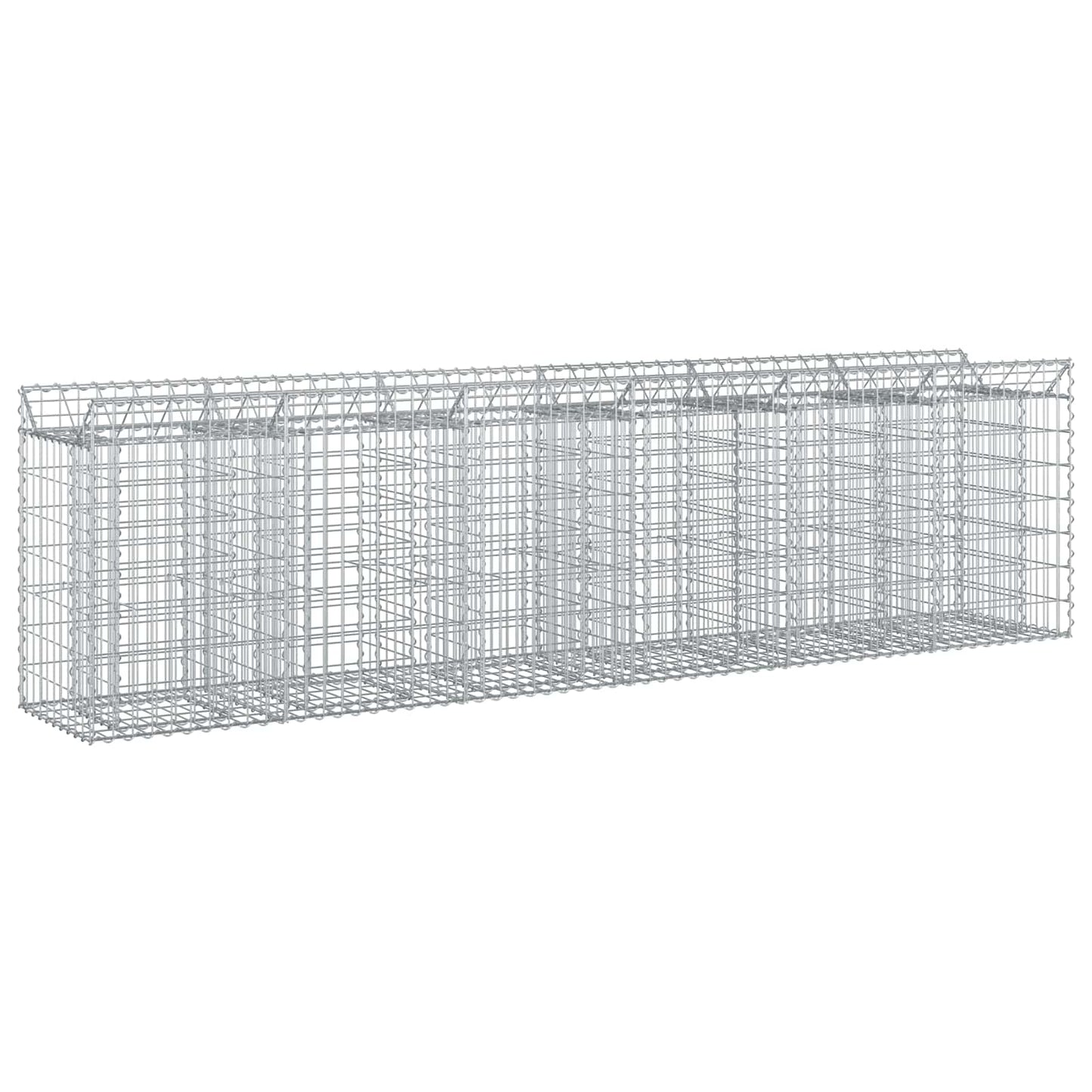 Gabion Raised Bed 2 pcs Silver