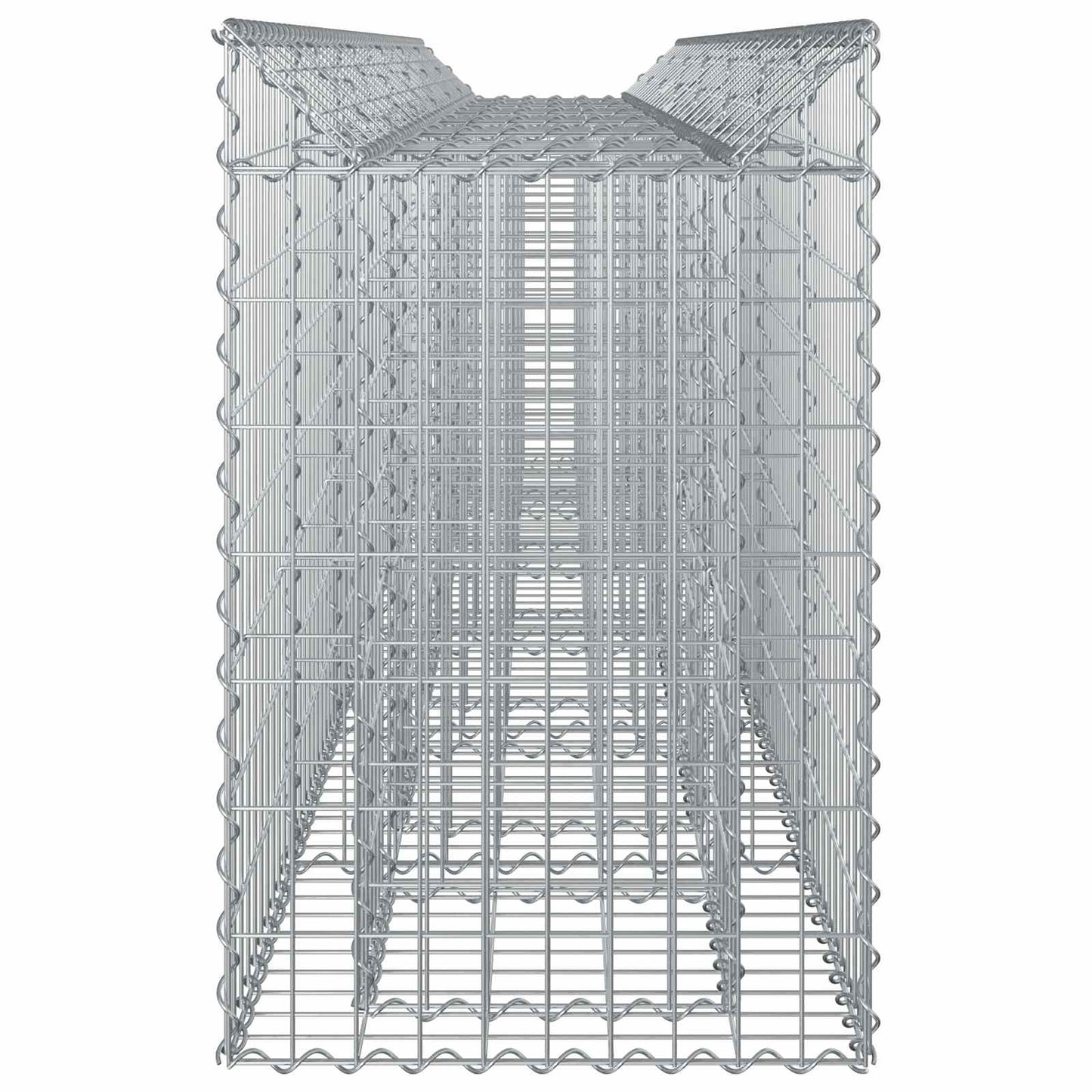 Gabion Raised Bed 2 pcs Silver