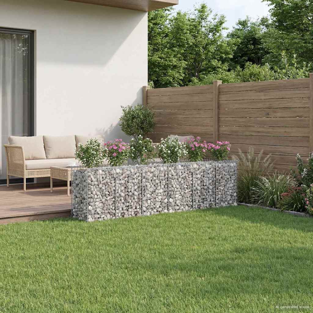 Gabion Raised Bed 3 pcs Silver