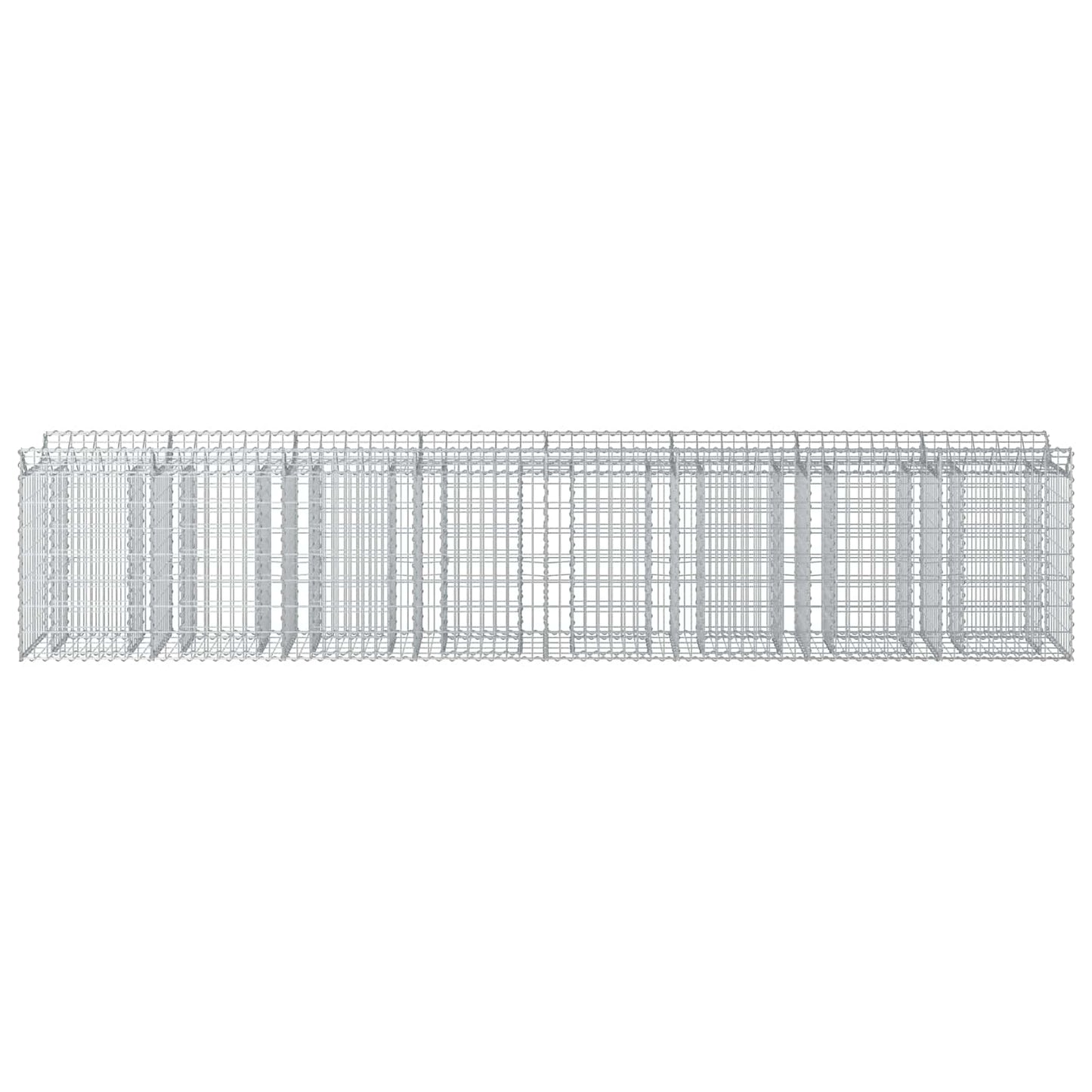 Gabion Raised Bed 3 pcs Silver