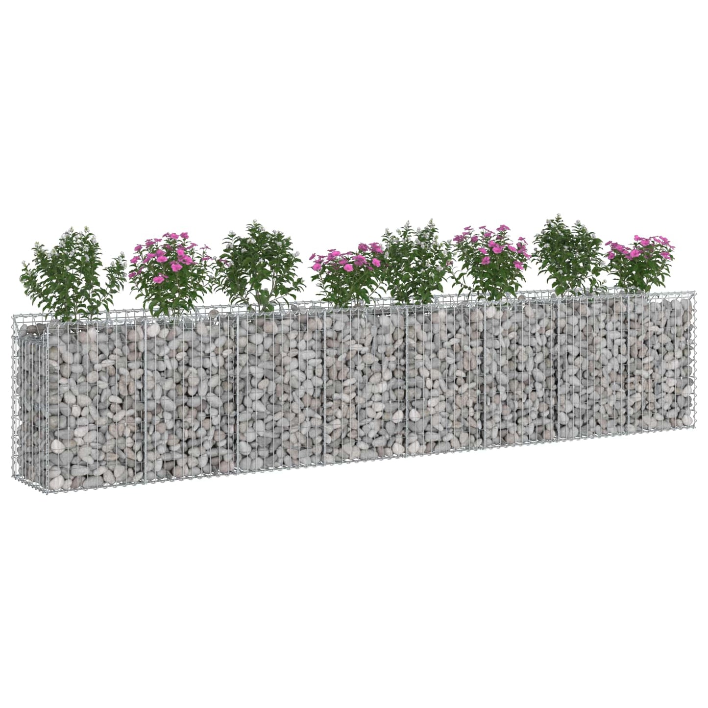 Gabion Raised Bed 3 pcs Silver