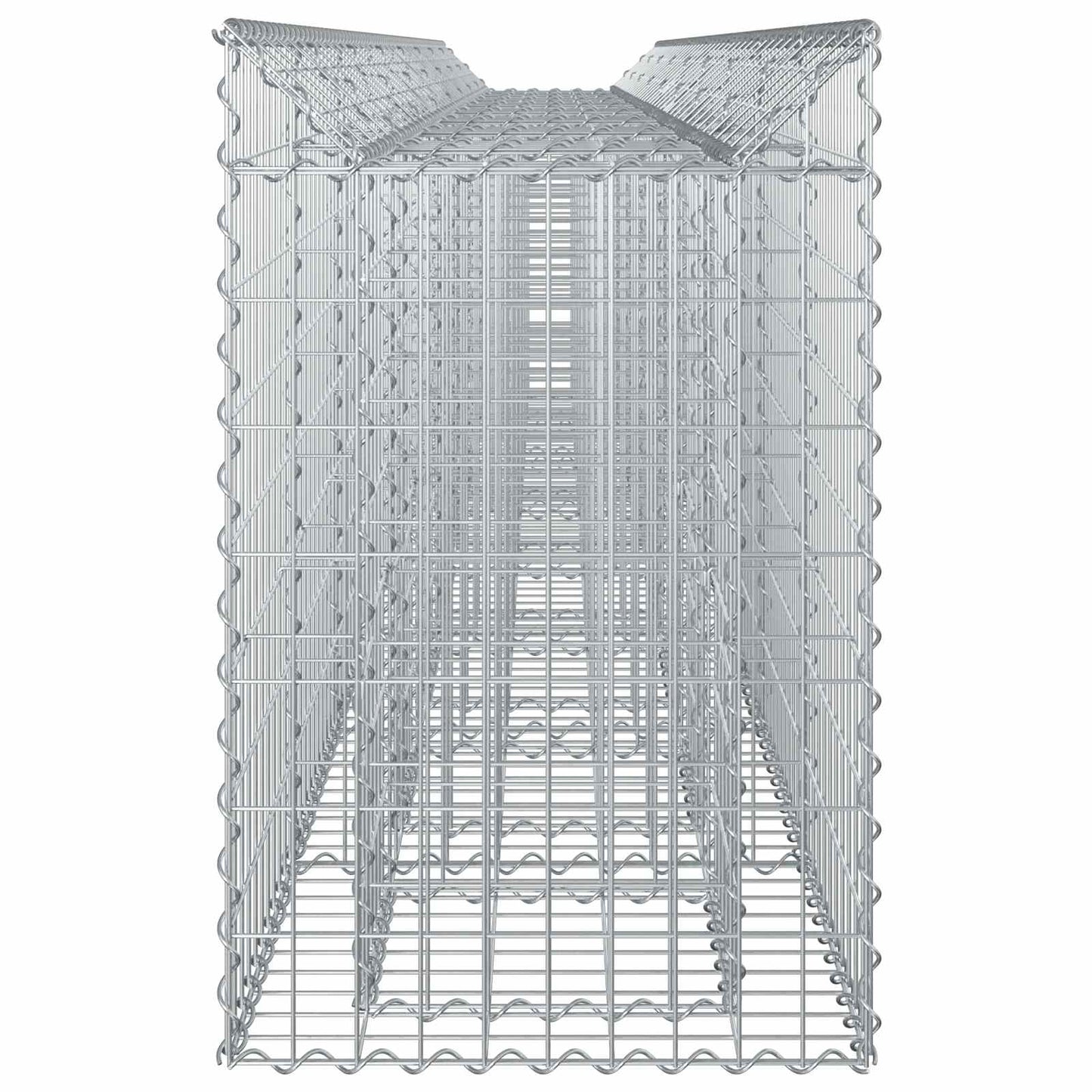 Gabion Raised Bed 3 pcs Silver