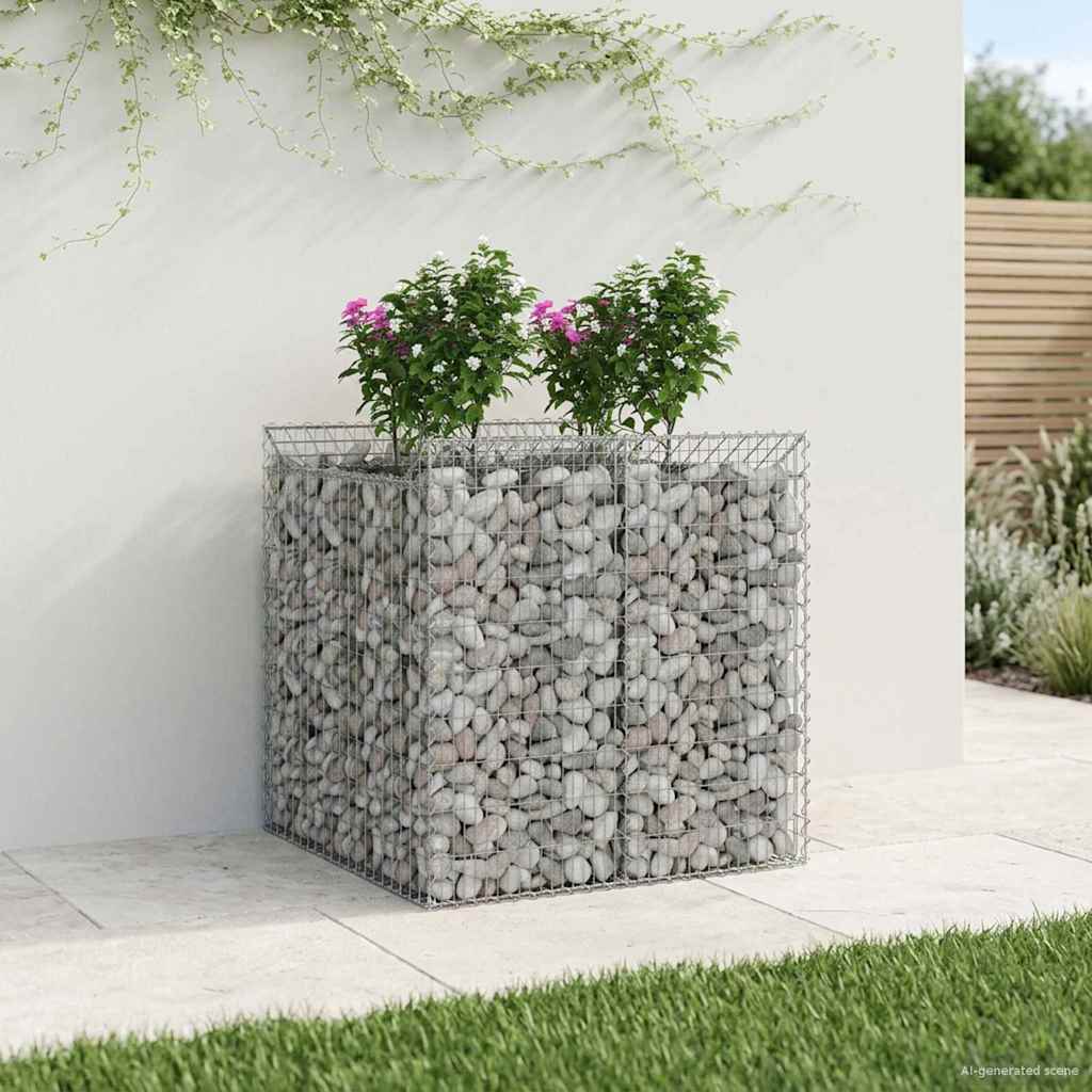 Gabion Raised Bed 2 pcs Silver