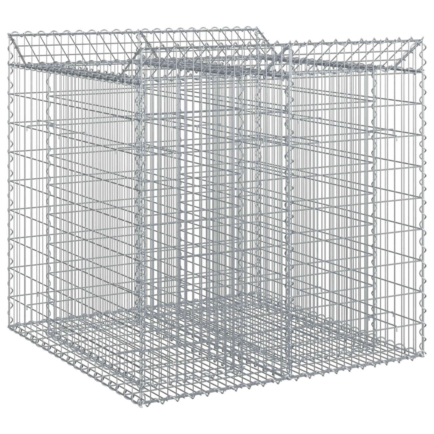 Gabion Raised Bed 2 pcs Silver