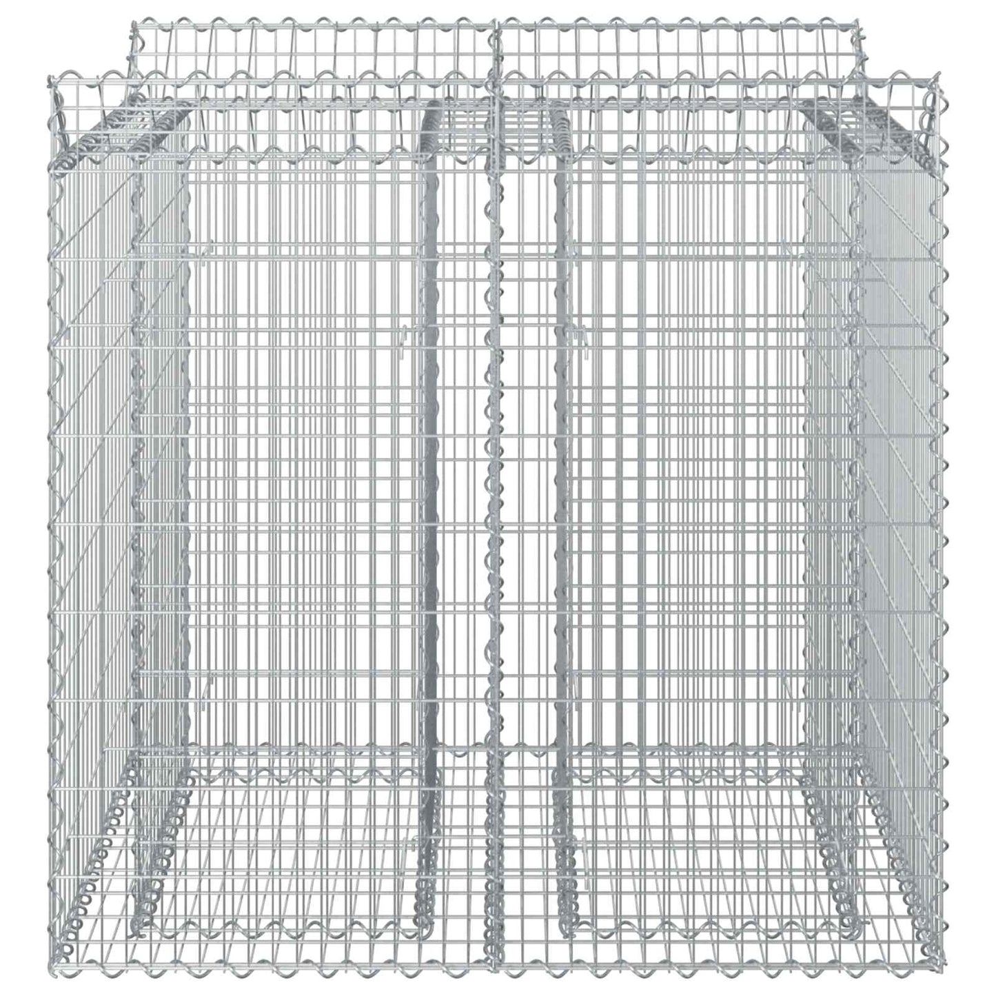 Gabion Raised Bed 2 pcs Silver