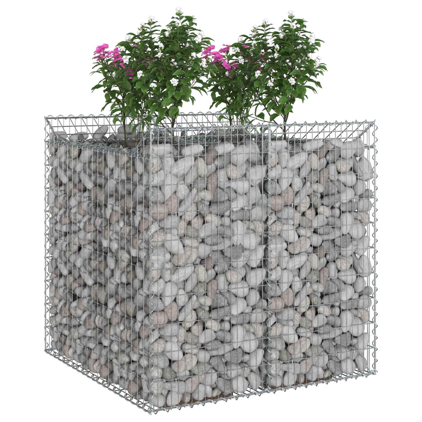 Gabion Raised Bed 2 pcs Silver