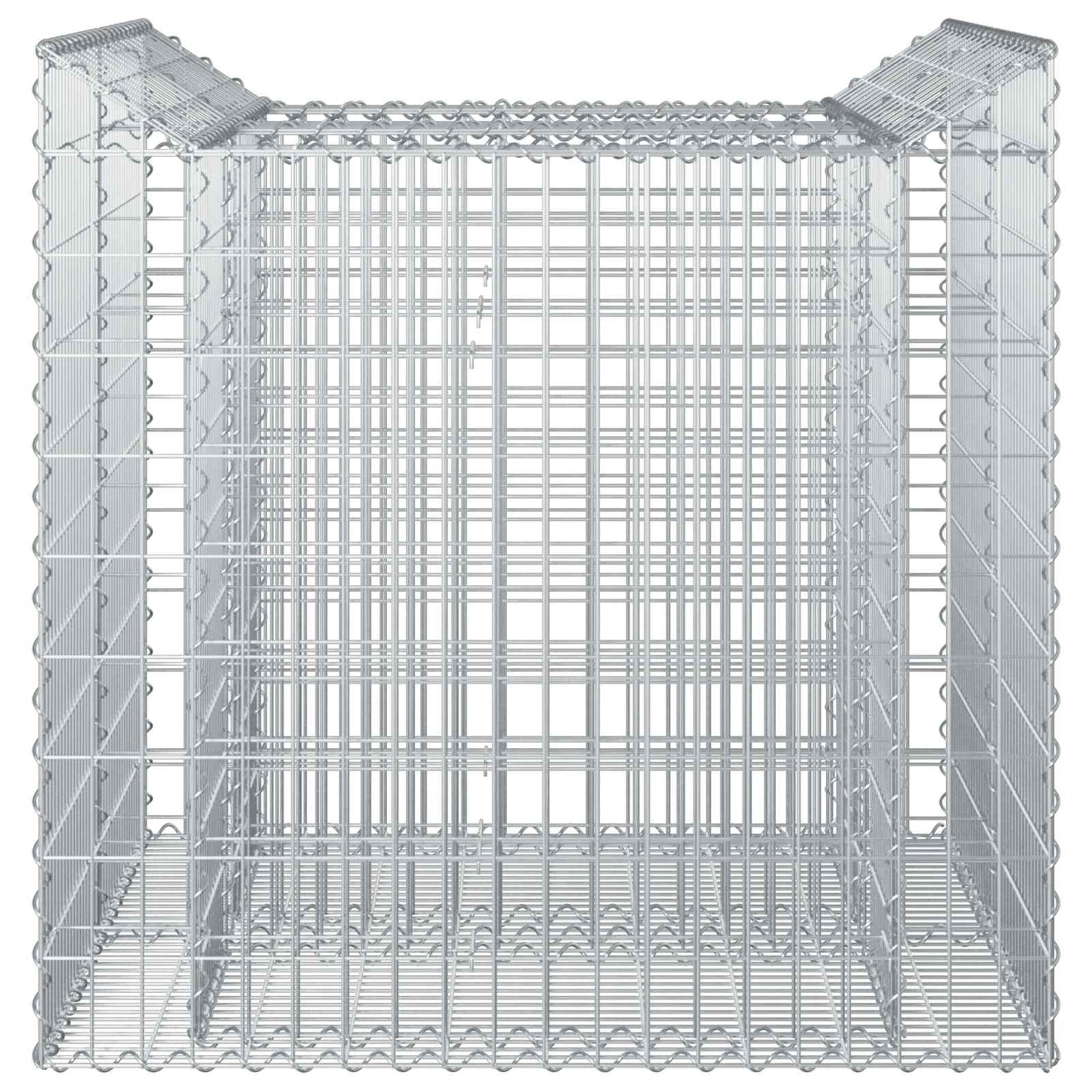 Gabion Raised Bed 2 pcs Silver