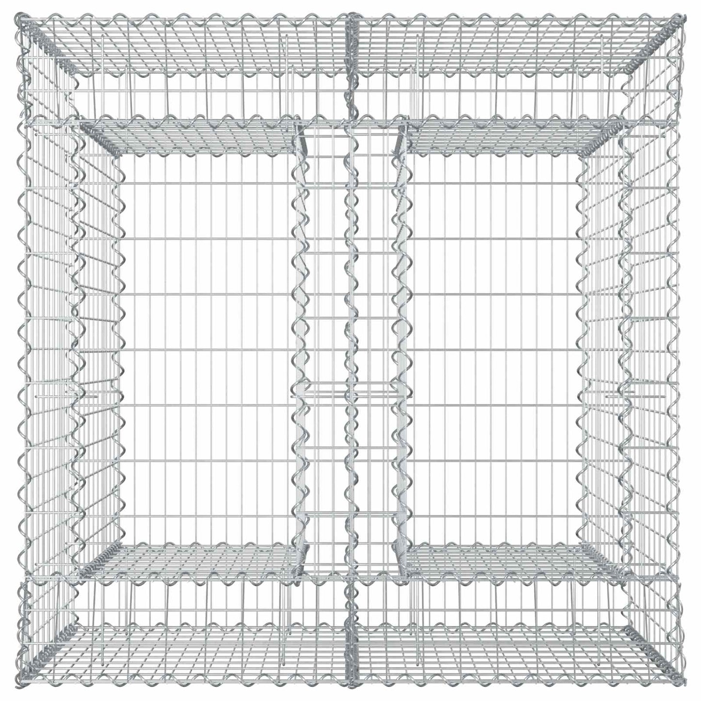 Gabion Raised Bed 2 pcs Silver