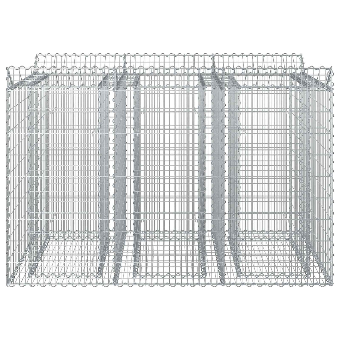Gabion Raised Bed 2 pcs Silver