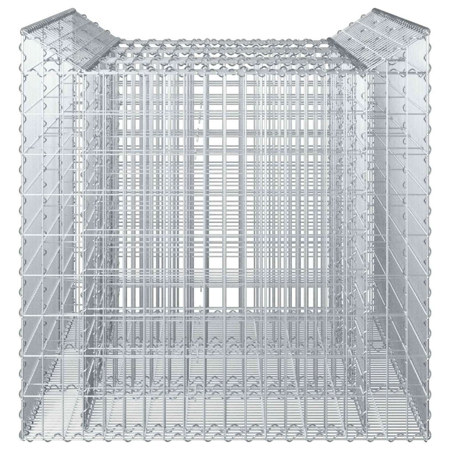Gabion Raised Bed 2 pcs Silver