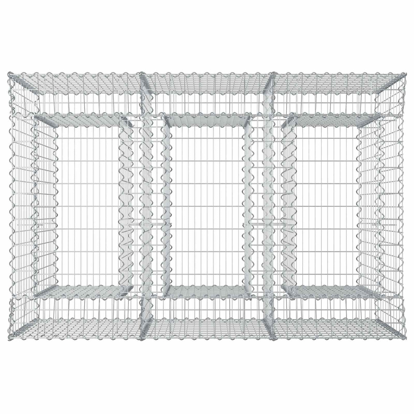 Gabion Raised Bed 2 pcs Silver