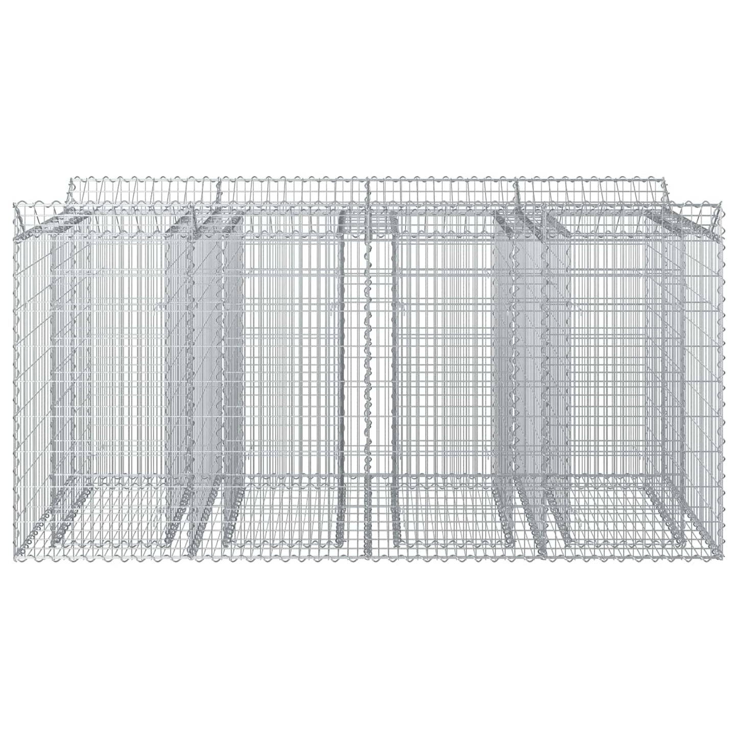 Gabion Raised Bed 2 pcs Silver