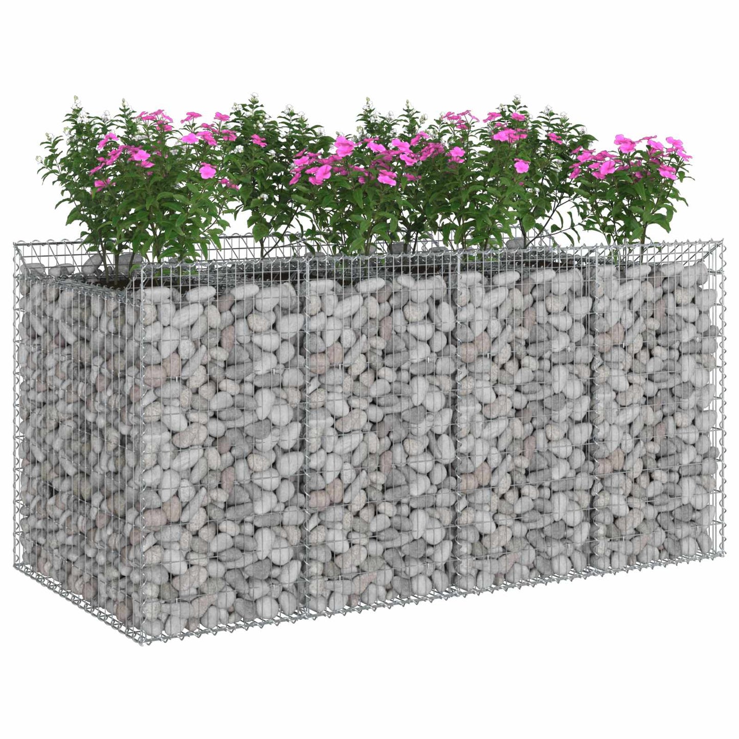 Gabion Raised Bed 2 pcs Silver