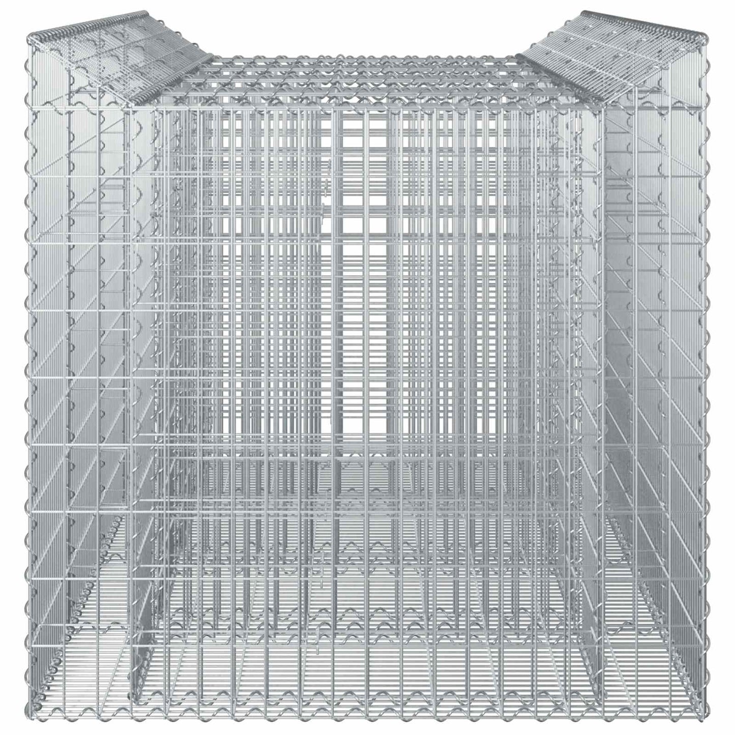 Gabion Raised Bed 2 pcs Silver