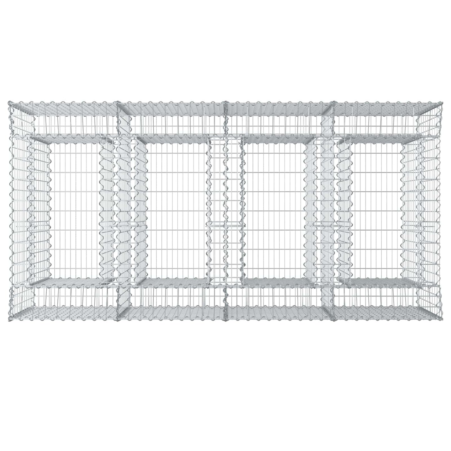 Gabion Raised Bed 2 pcs Silver