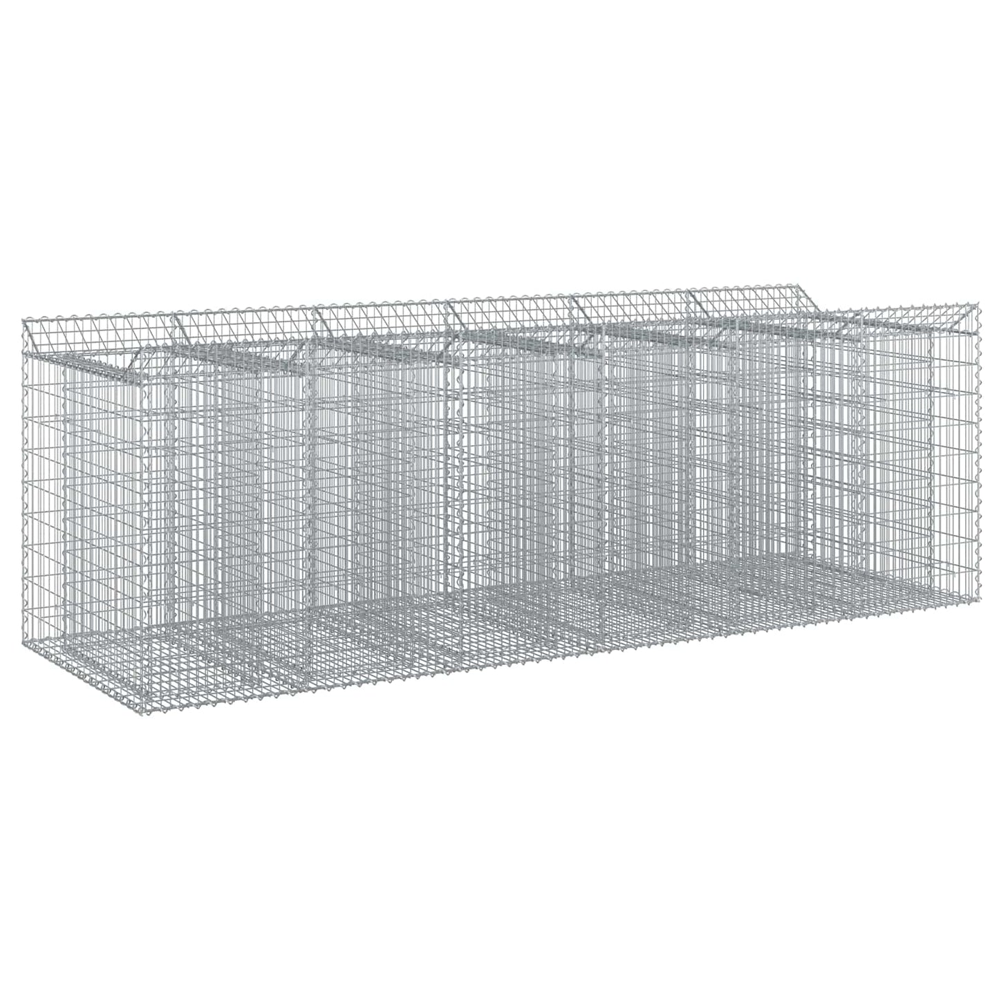 Gabion Raised Bed 3 pcs Silver