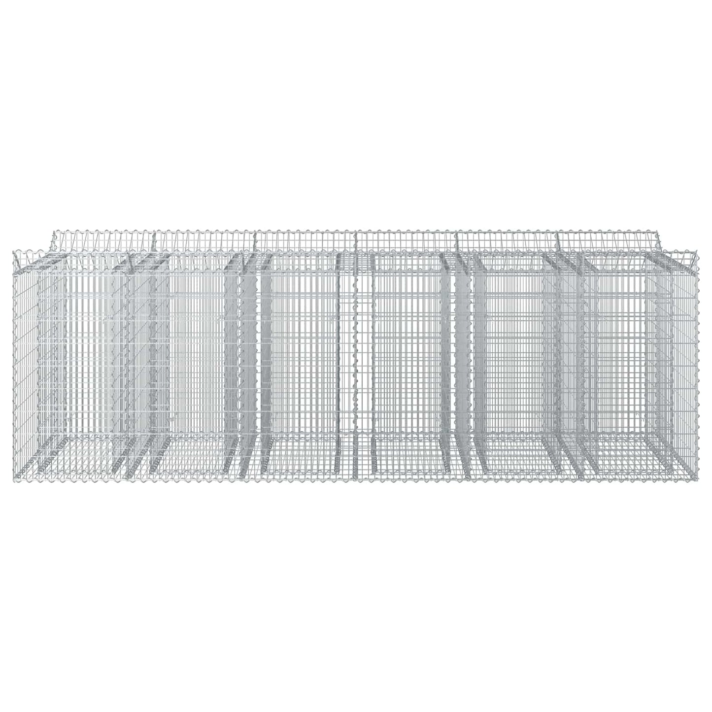 Gabion Raised Bed 3 pcs Silver