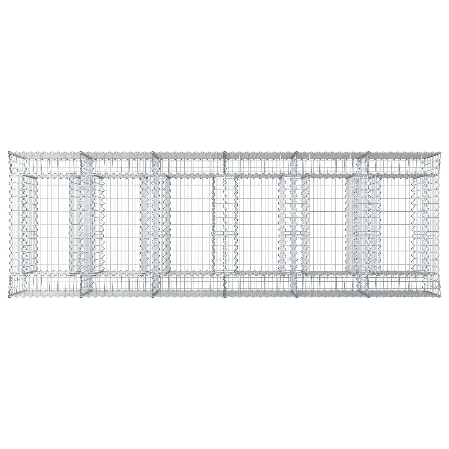 Gabion Raised Bed 3 pcs Silver