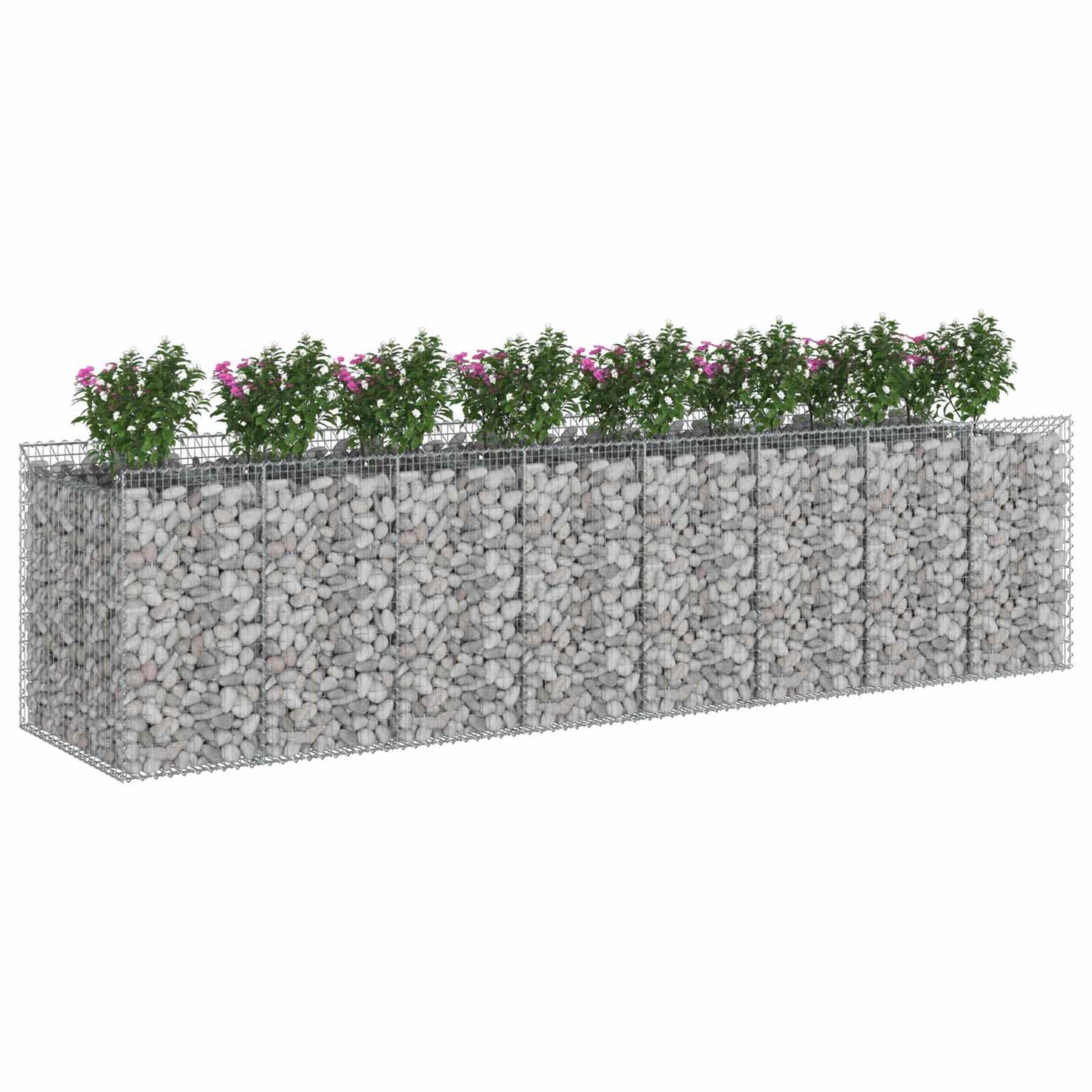 Gabion Raised Bed 4 pcs Silver