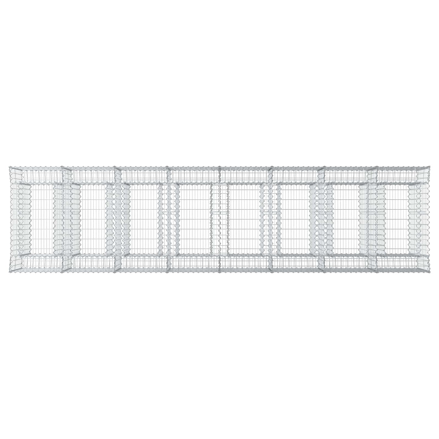 Gabion Raised Bed 4 pcs Silver