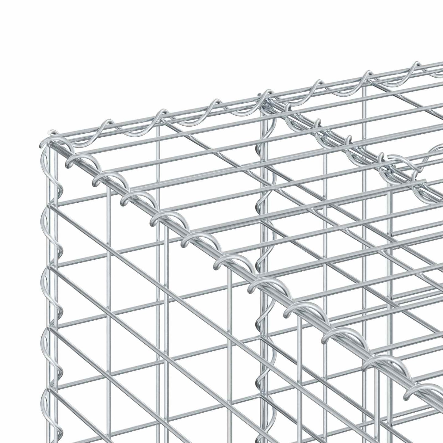 Gabion Raised Bed 2 pcs Silver 260 x 60 x 55 cm