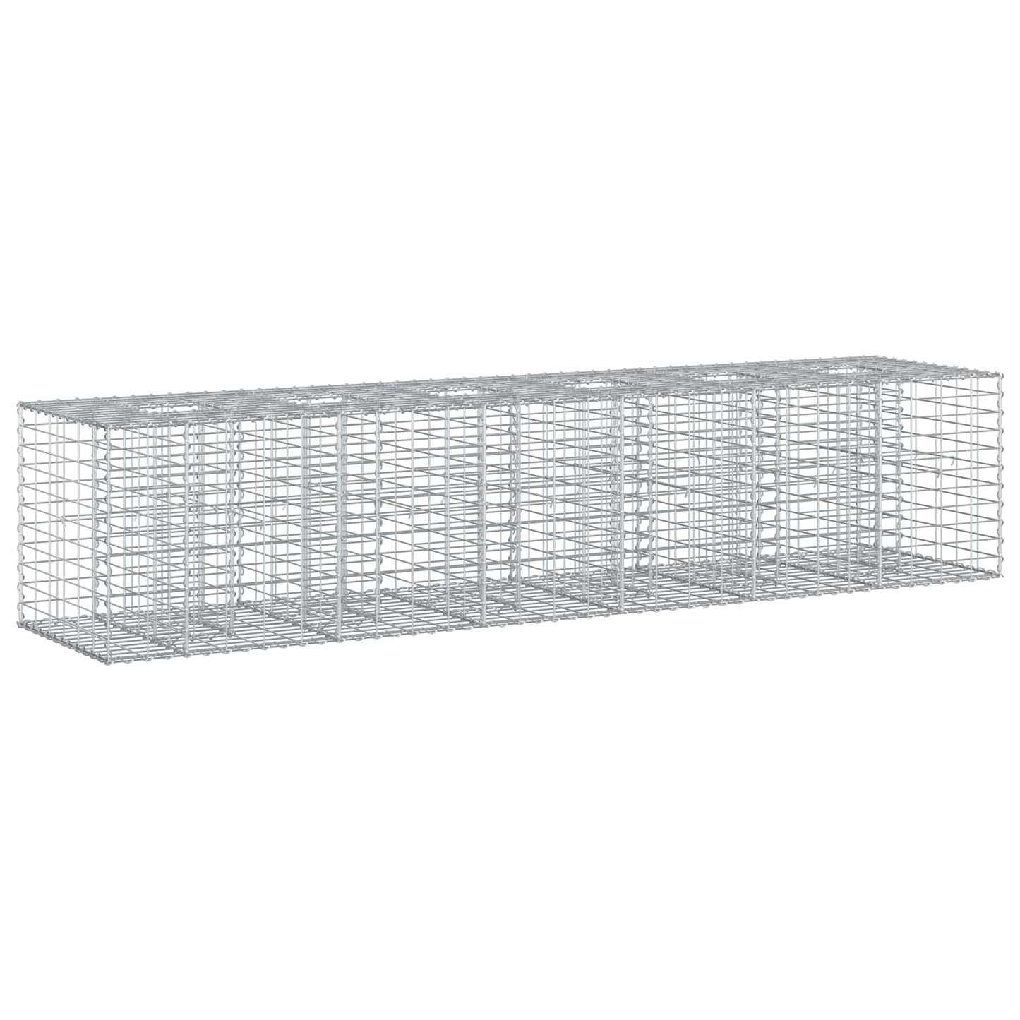 Gabion Raised Bed 2 pcs Silver 260 x 60 x 55 cm