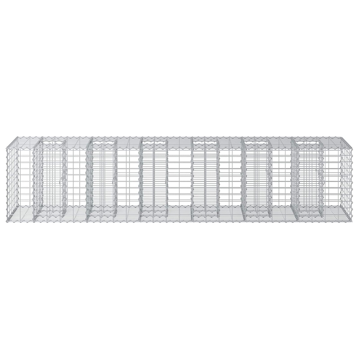 Gabion Raised Bed 2 pcs Silver 260 x 60 x 55 cm