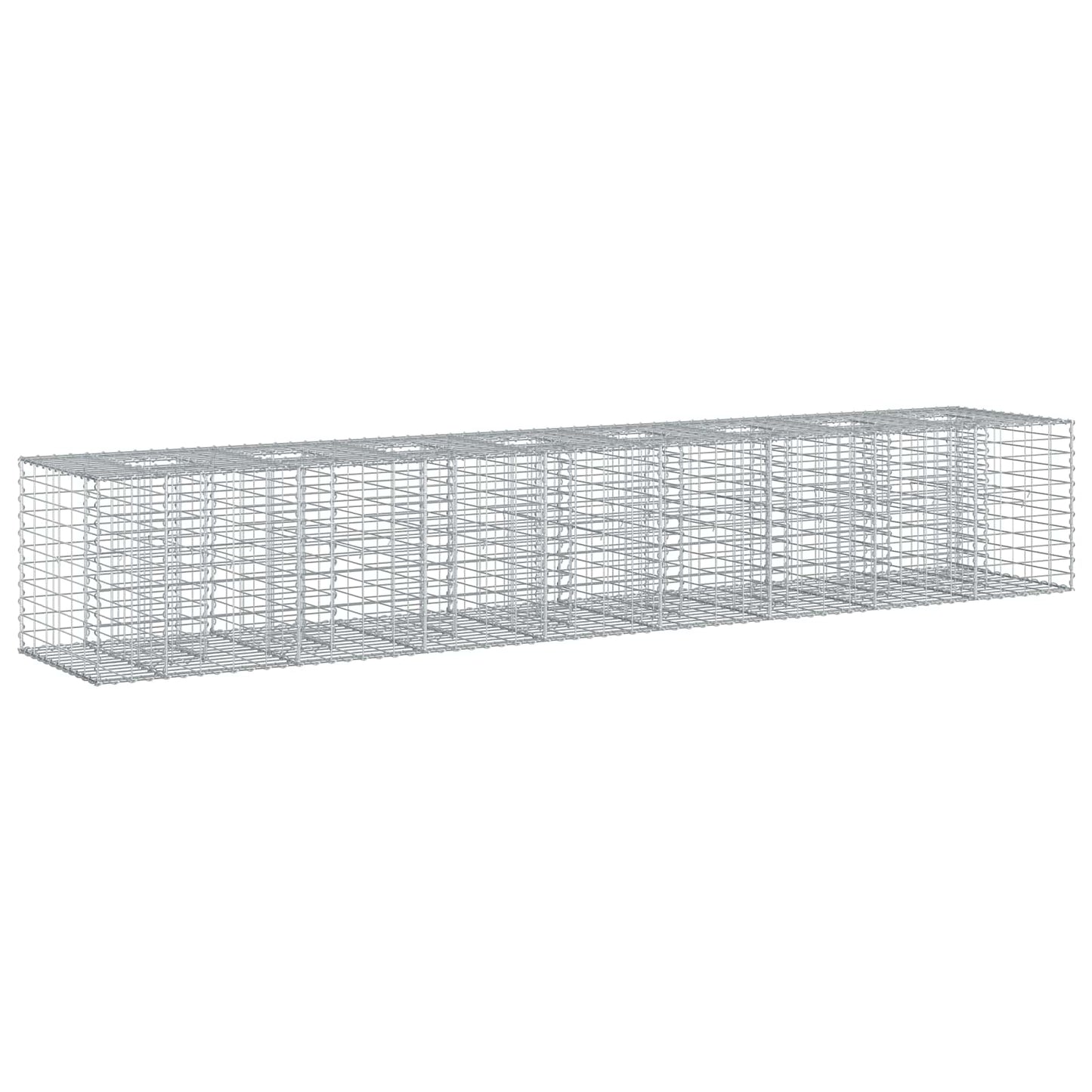 Gabion Raised Bed 2 pcs Silver 340 x 60 x 55 cm