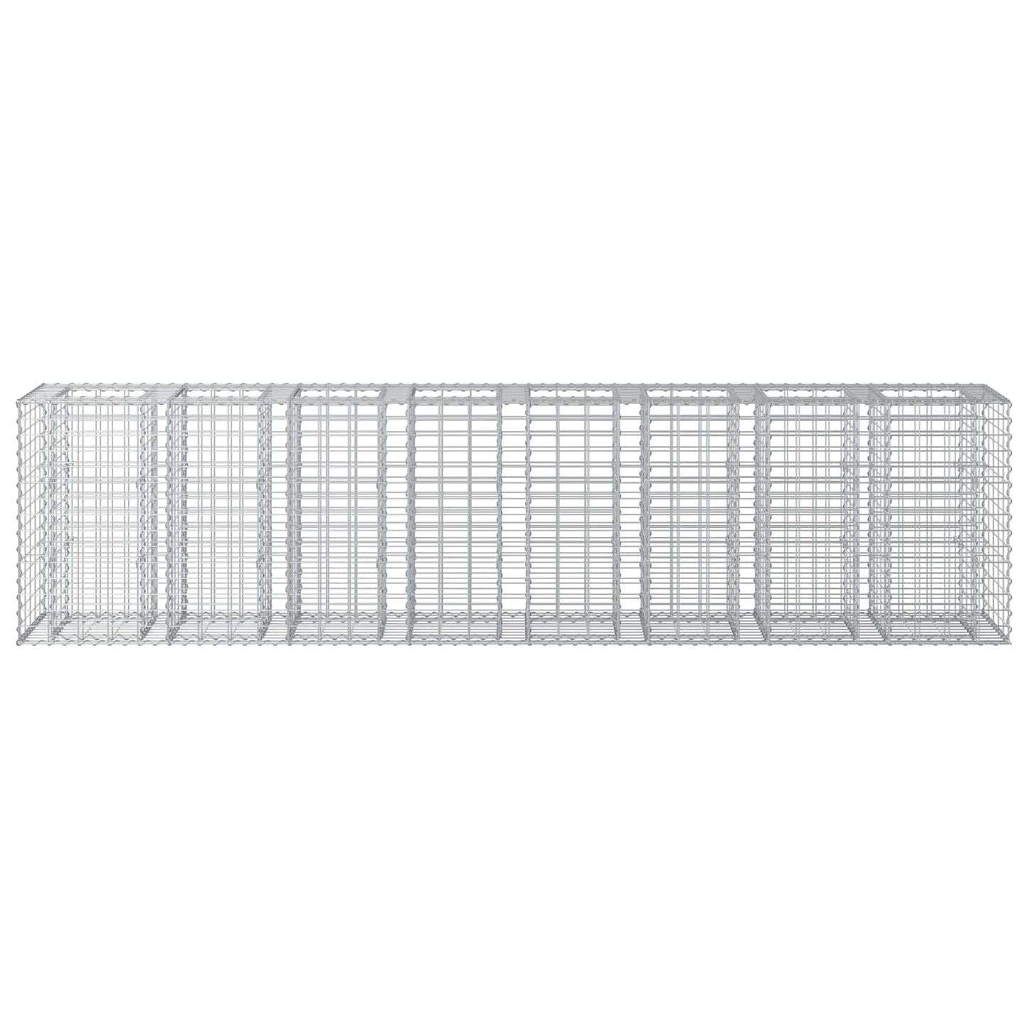 Gabion Raised Bed 2 pcs Silver 330 x 50 x 80 cm