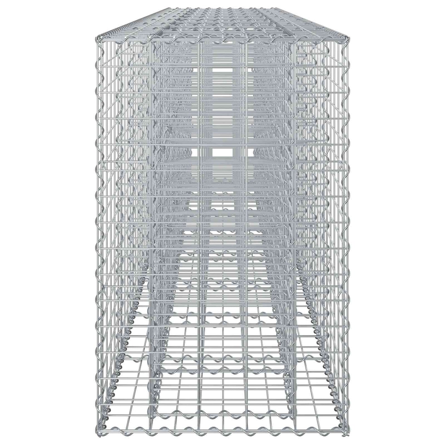 Gabion Raised Bed 2 pcs Silver 330 x 50 x 80 cm